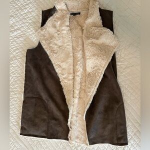 Sals Fifth Avenue Faux Fur & Suede Vest